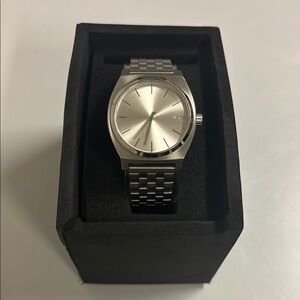 Men’s Silver Nixon Time Teller Stainless Steel Watch